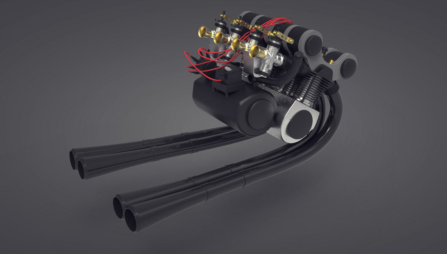 Gilera TARF 1948 - ENGINE included- 3D model_13