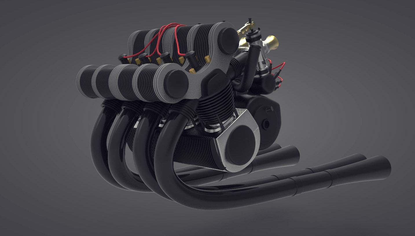 Gilera TARF 1948 - ENGINE included- 3D model_11