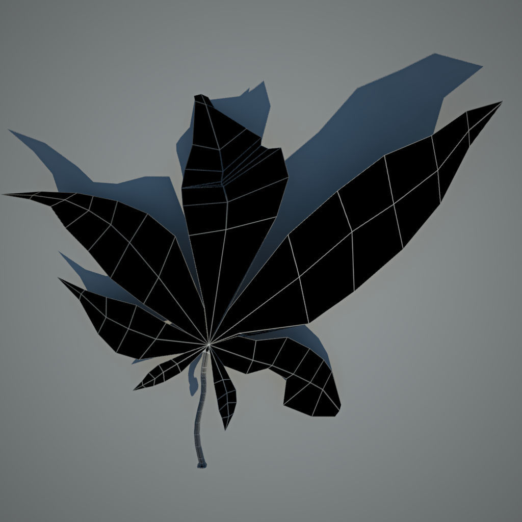 Red Maple leaves Free 3D model_4