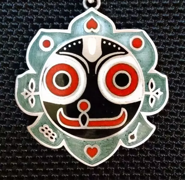 Jagannath pendant with face 3D print model_0