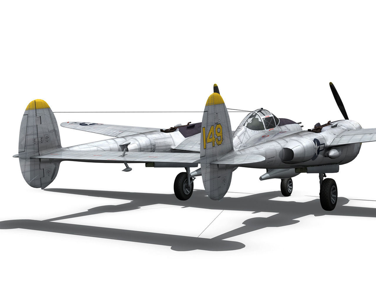 Lockheed P-38 Lightning - Florida Cracker 3D model_11