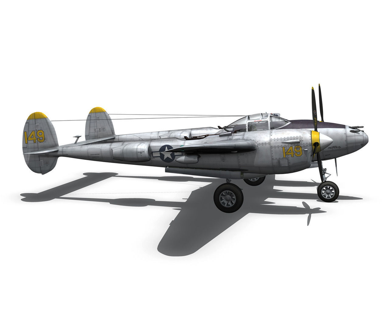 Lockheed P-38 Lightning - Florida Cracker 3D model_13