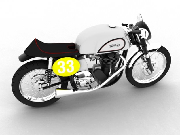 Norton Manx 1954 3D model_1