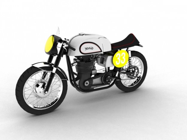 Norton Manx 1954 3D model_2