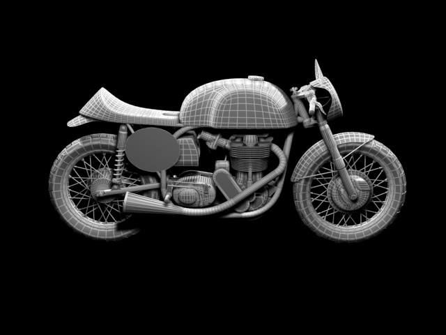 Norton Manx 1954 3D model_21
