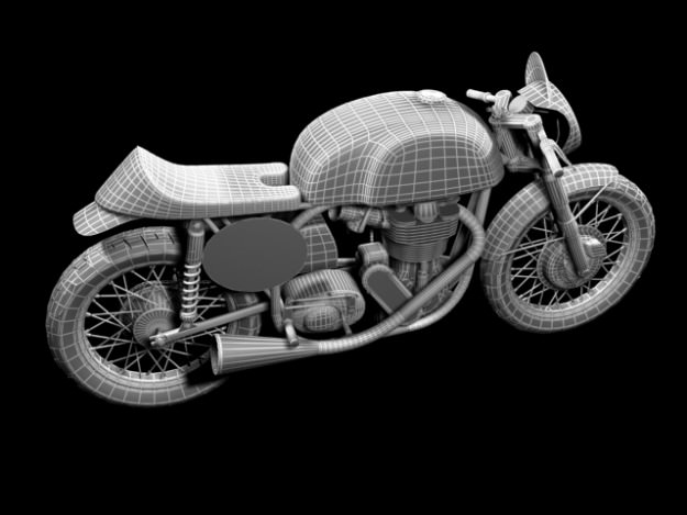 Norton Manx 1954 3D model_16