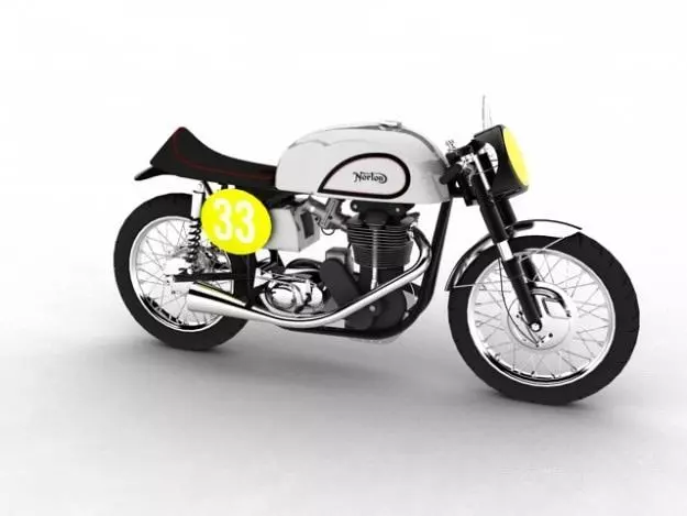 Norton Manx 1954 3D model_0