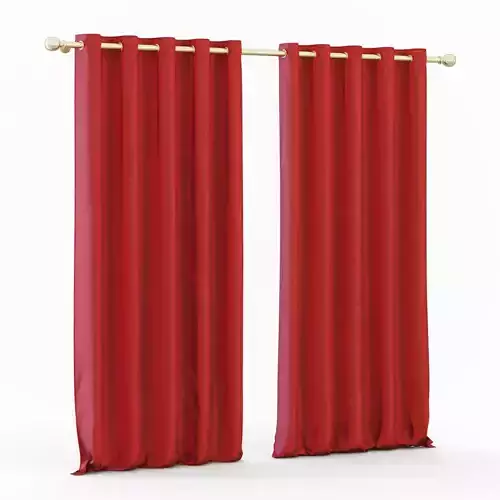 Curtains pair of checkered