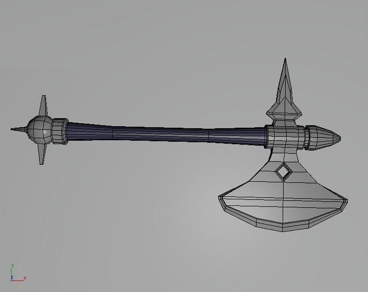 War Axe Free 3D model_1