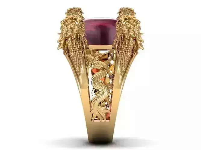Ring ruby Dragon  3D print model