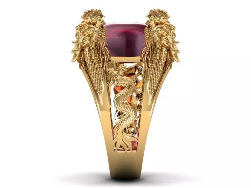Ring ruby Dragon  3D print model_0