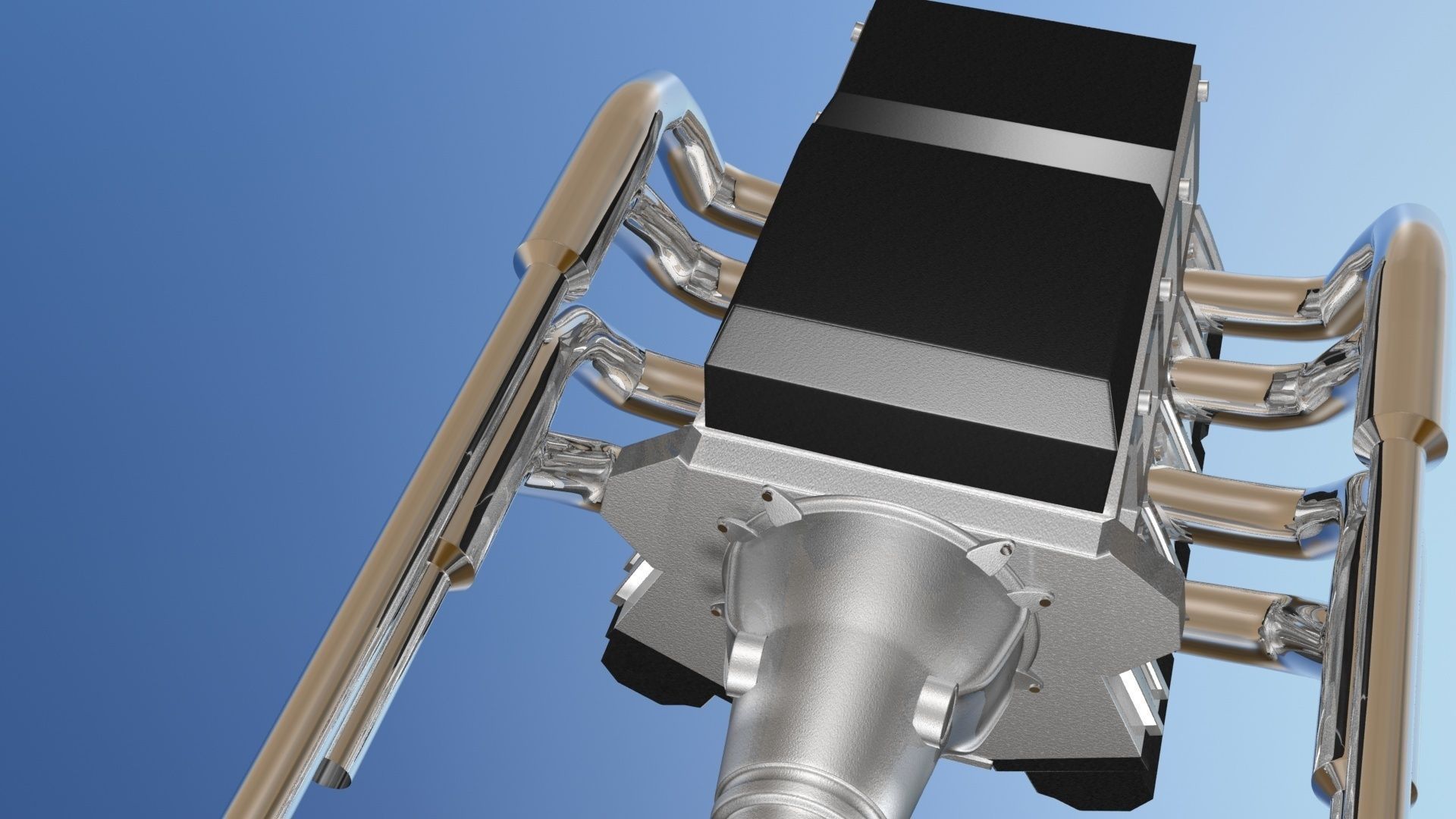 Custom Build V8 Engine 3D model_4