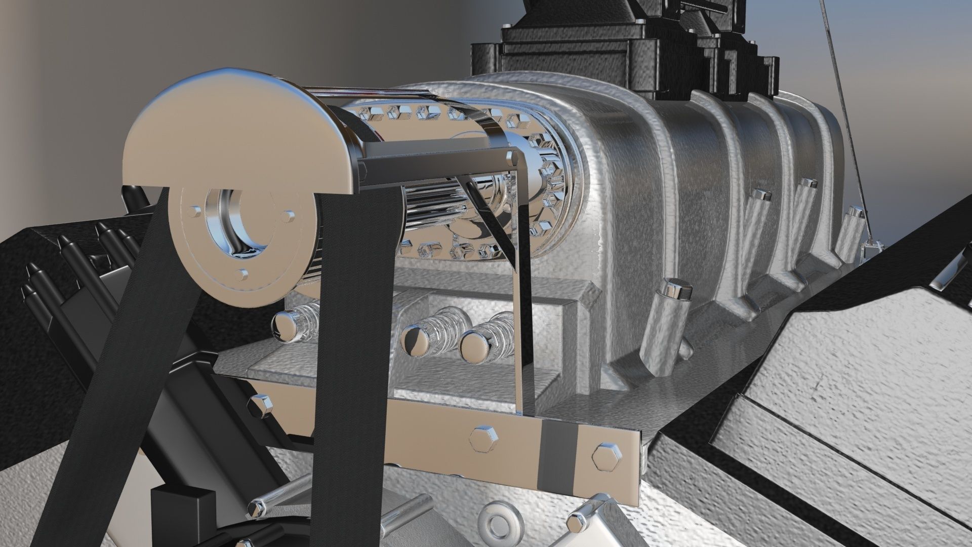 Custom Build V8 Engine 3D model_6