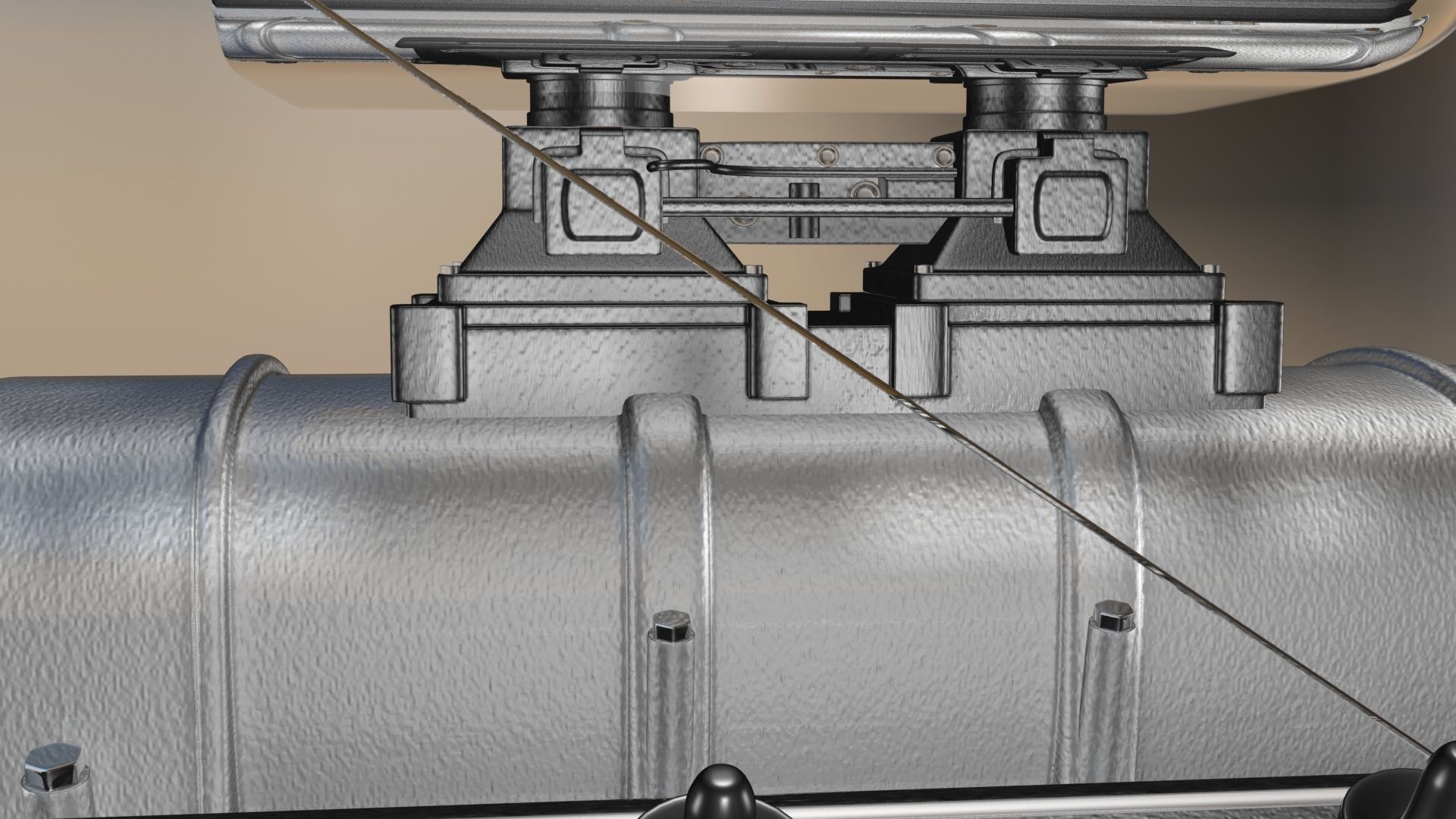 Custom Build V8 Engine 3D model_5