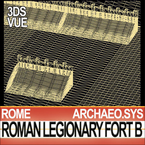 Roman Legionary Fort B Add Pack Fort A Rectangular Plan 3D model_6