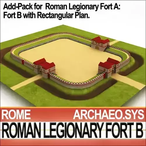 Roman Legionary Fort B Add Pack Fort A Rectangular Plan 3D model