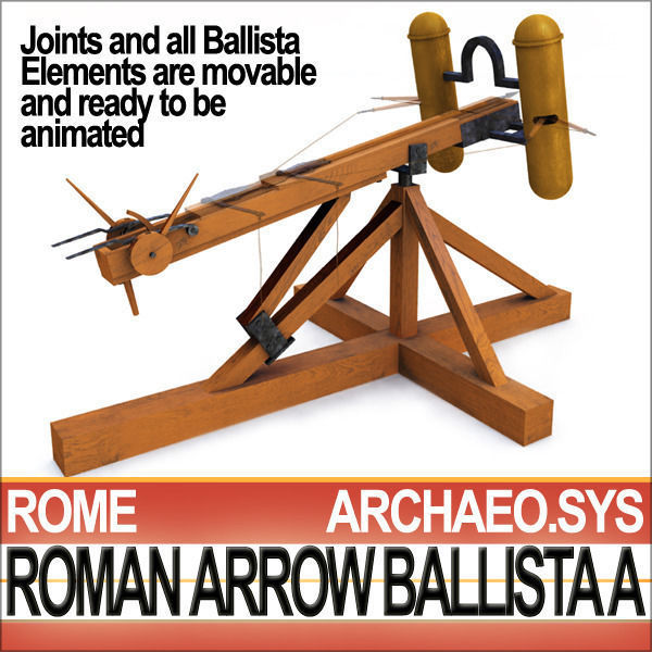 Roman Arrow Ballista Model A 3D model_7