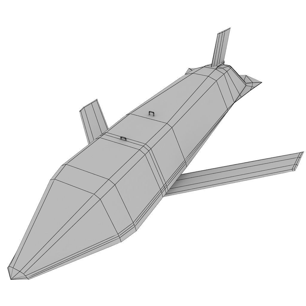 Jassm AGM-158 Missile Low-poly 3D model_9