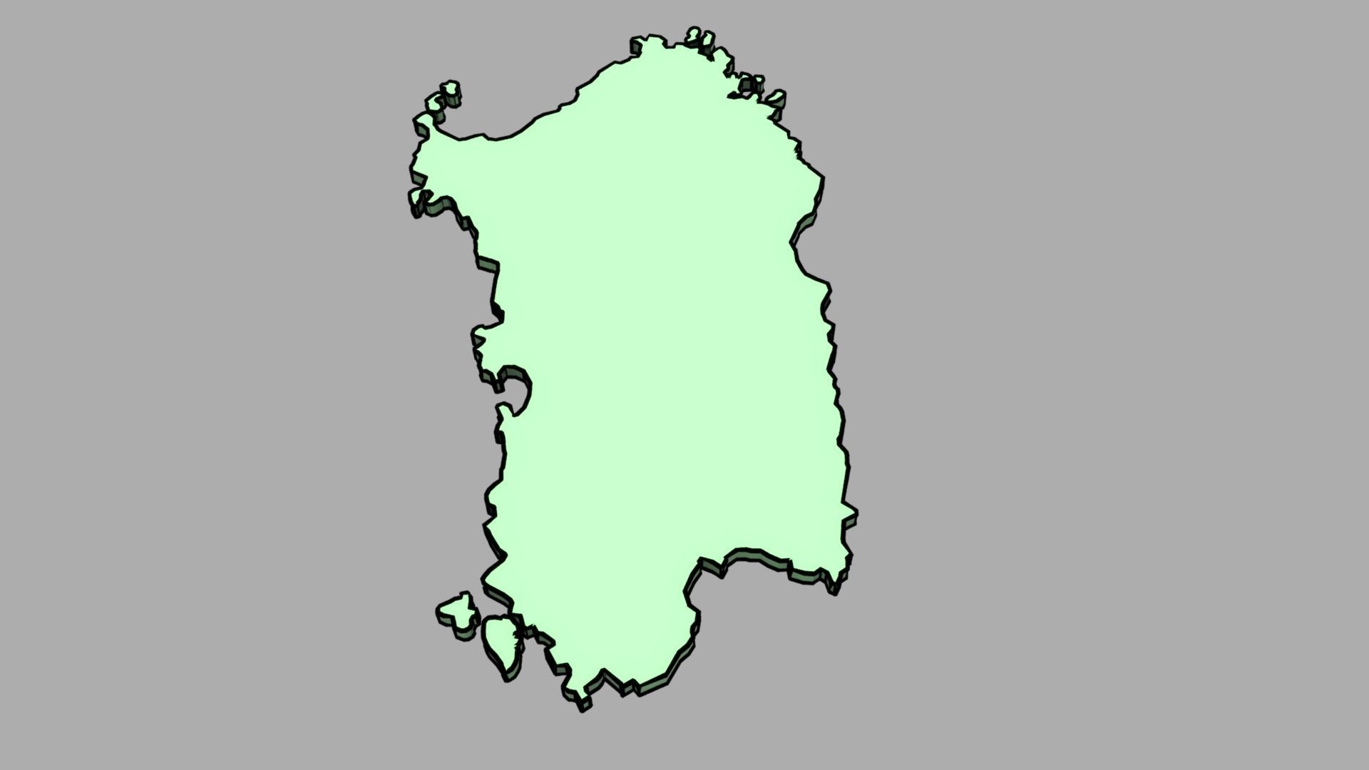 3d Map Italy with all regions shape - PLANISPEHERE Low-poly 3D model_3