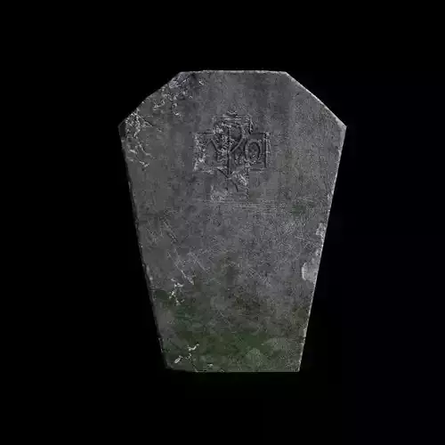 OldGravestone1 gravestone Low-poly 3D model