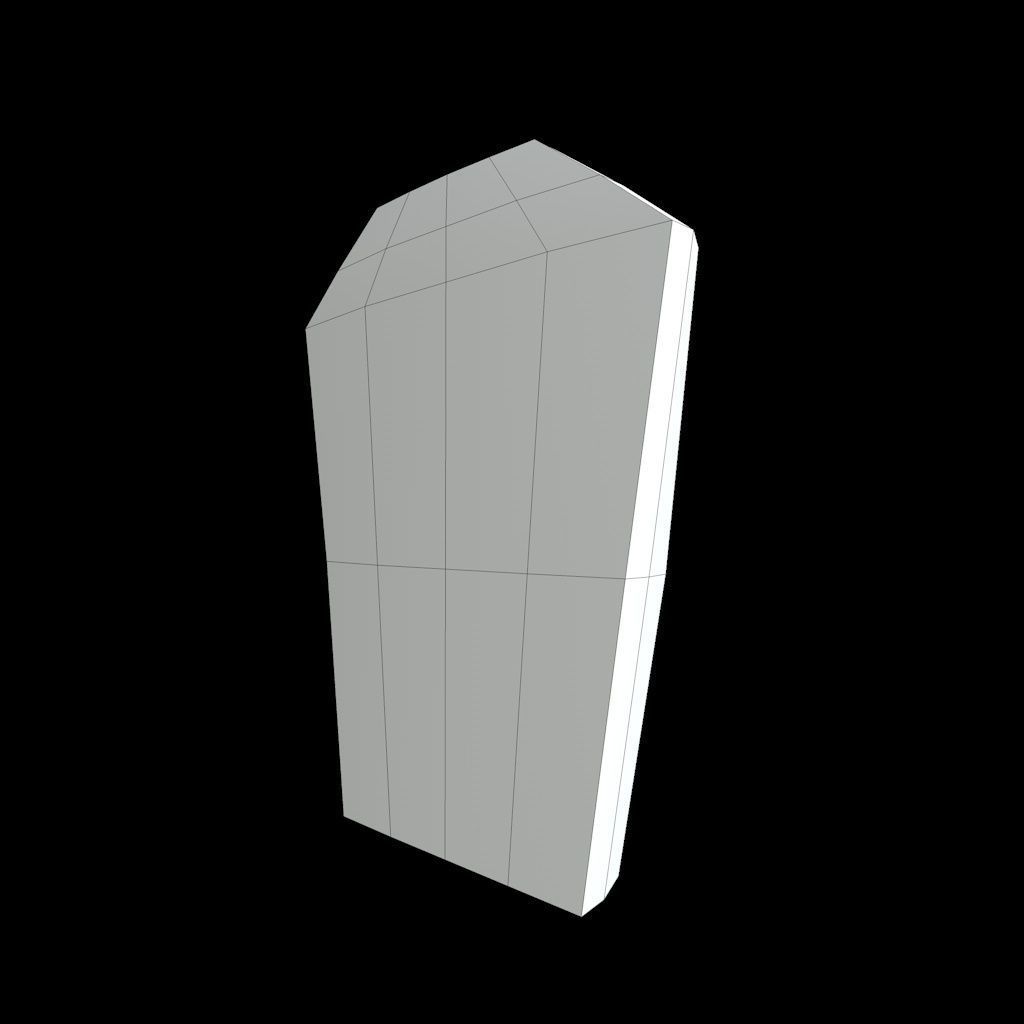 OldGravestone1 gravestone Low-poly 3D model_6