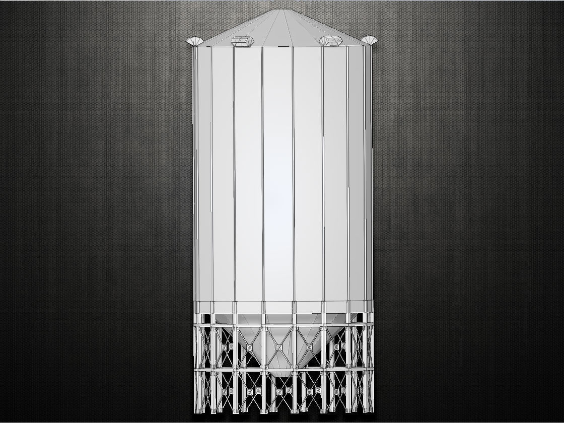Silo Lowpoly Free low-poly 3D model_3