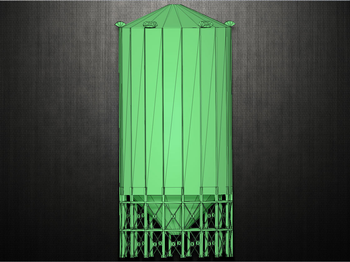 Silo Lowpoly Free low-poly 3D model_2