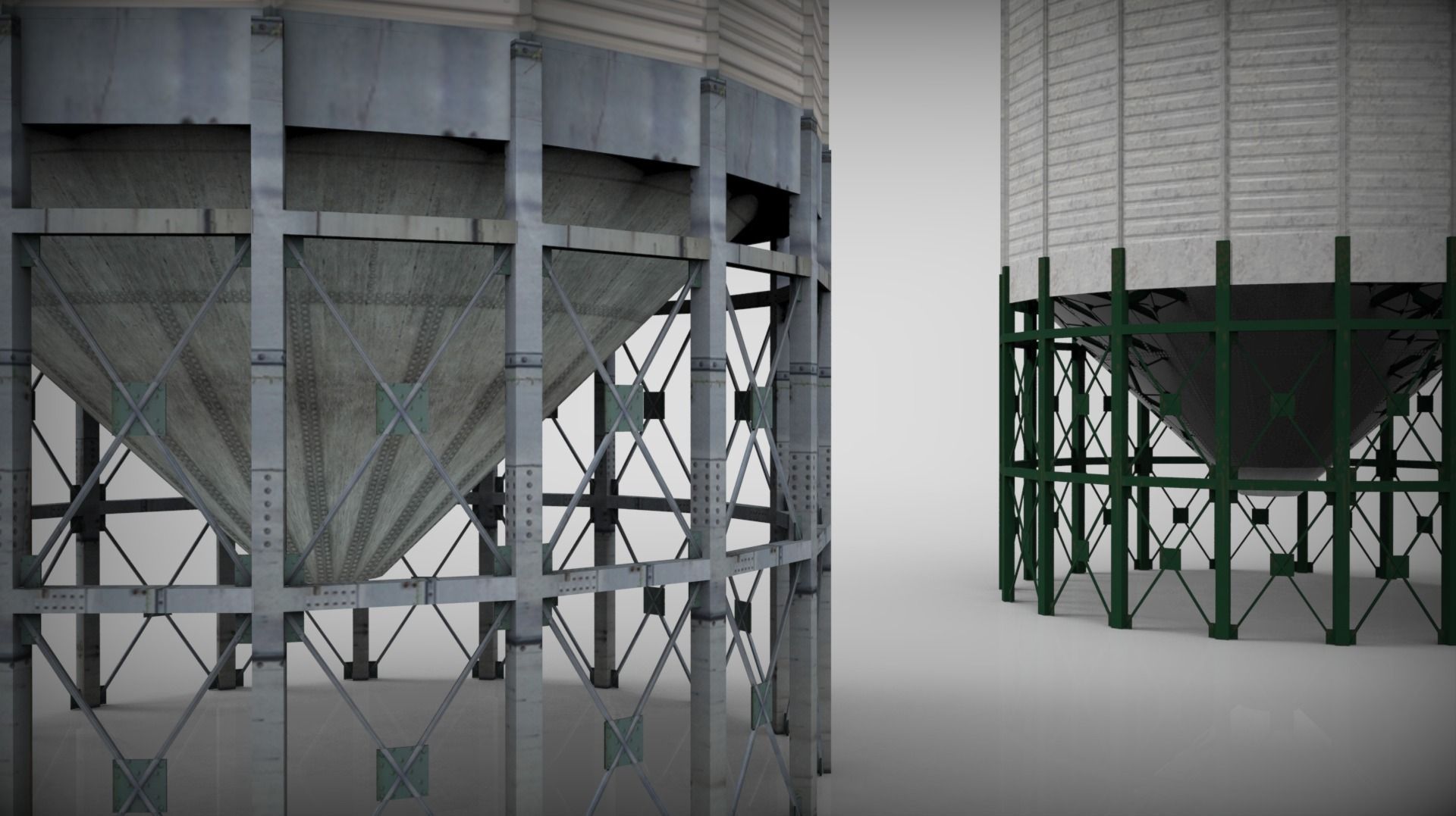 Silo Lowpoly Free low-poly 3D model_1