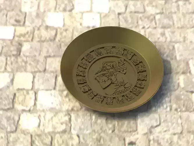MAYAN CALENDAR SOAP DISH MOLD 3D print model