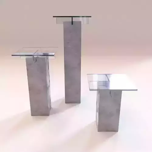 Roche Bobois - Small furniture Tenere stools Low-poly 3D model
