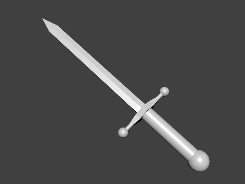 Simple sword Free 3D model_0