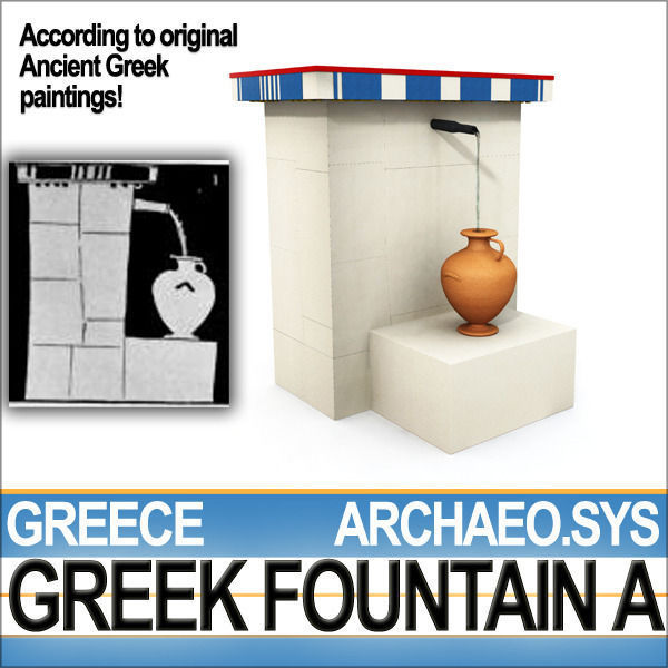Ancient Greek Fountain A 3D model_2