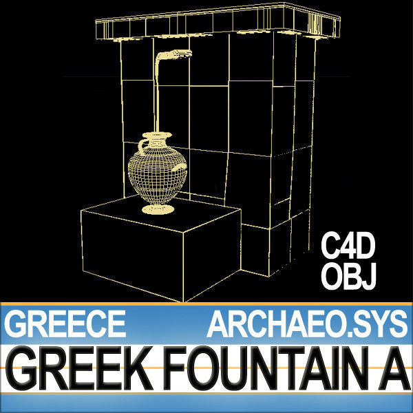 Ancient Greek Fountain A 3D model_8