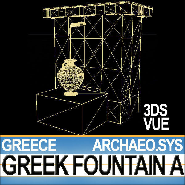 Ancient Greek Fountain A 3D model_9