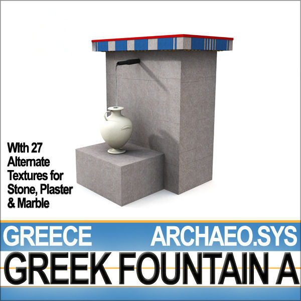 Ancient Greek Fountain A 3D model_7