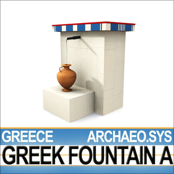 Ancient Greek Fountain A 3D model_4