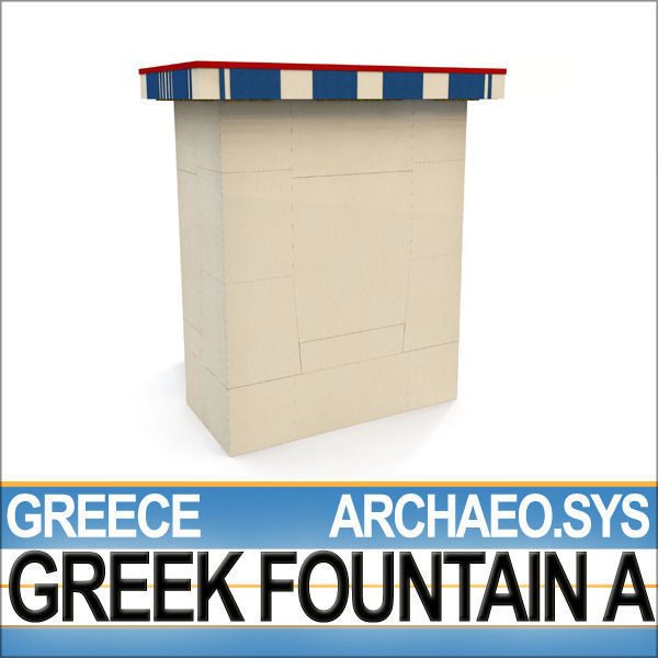 Ancient Greek Fountain A 3D model_5