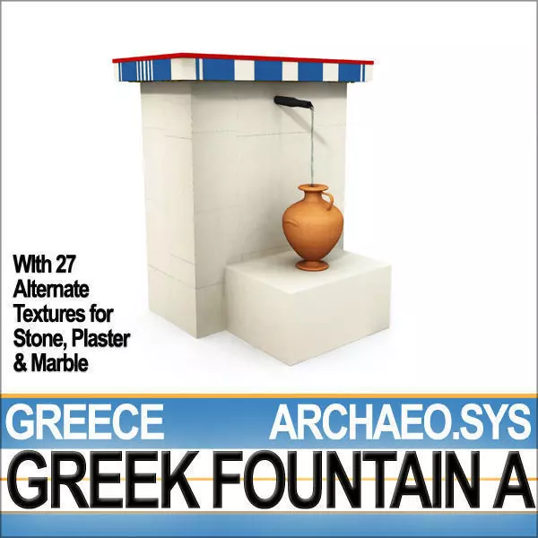Ancient Greek Fountain A 3D model_0