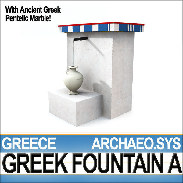 Ancient Greek Fountain A 3D model_1