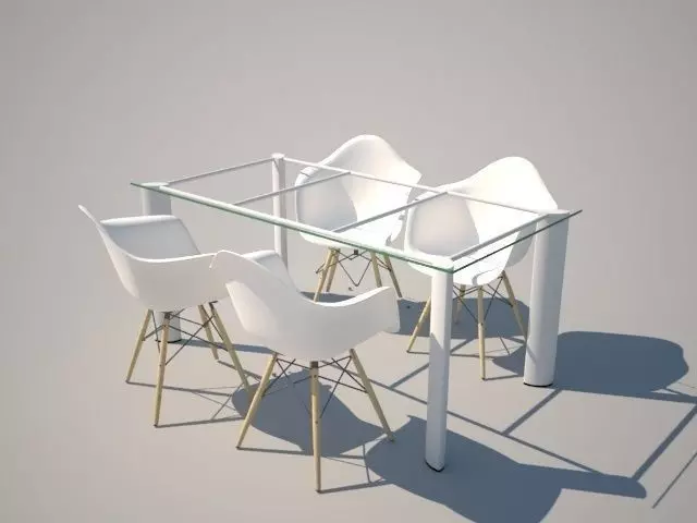 Dinning Table Free 3D model_0
