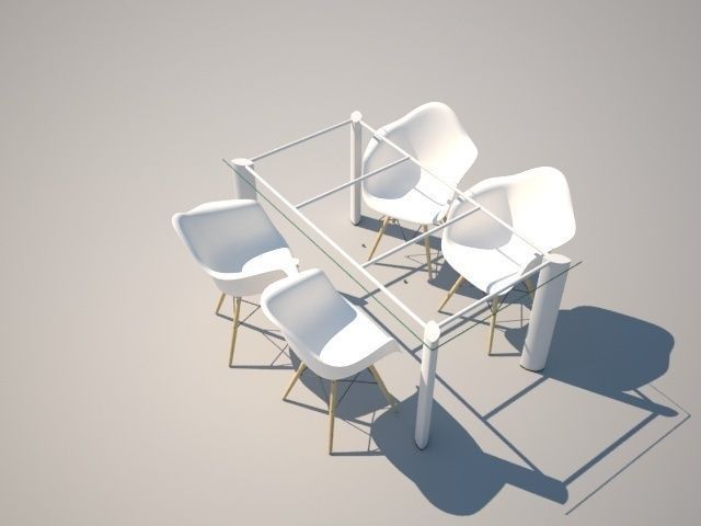 Dinning Table Free 3D model_1