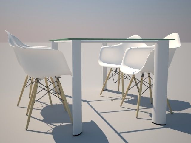 Dinning Table Free 3D model_2