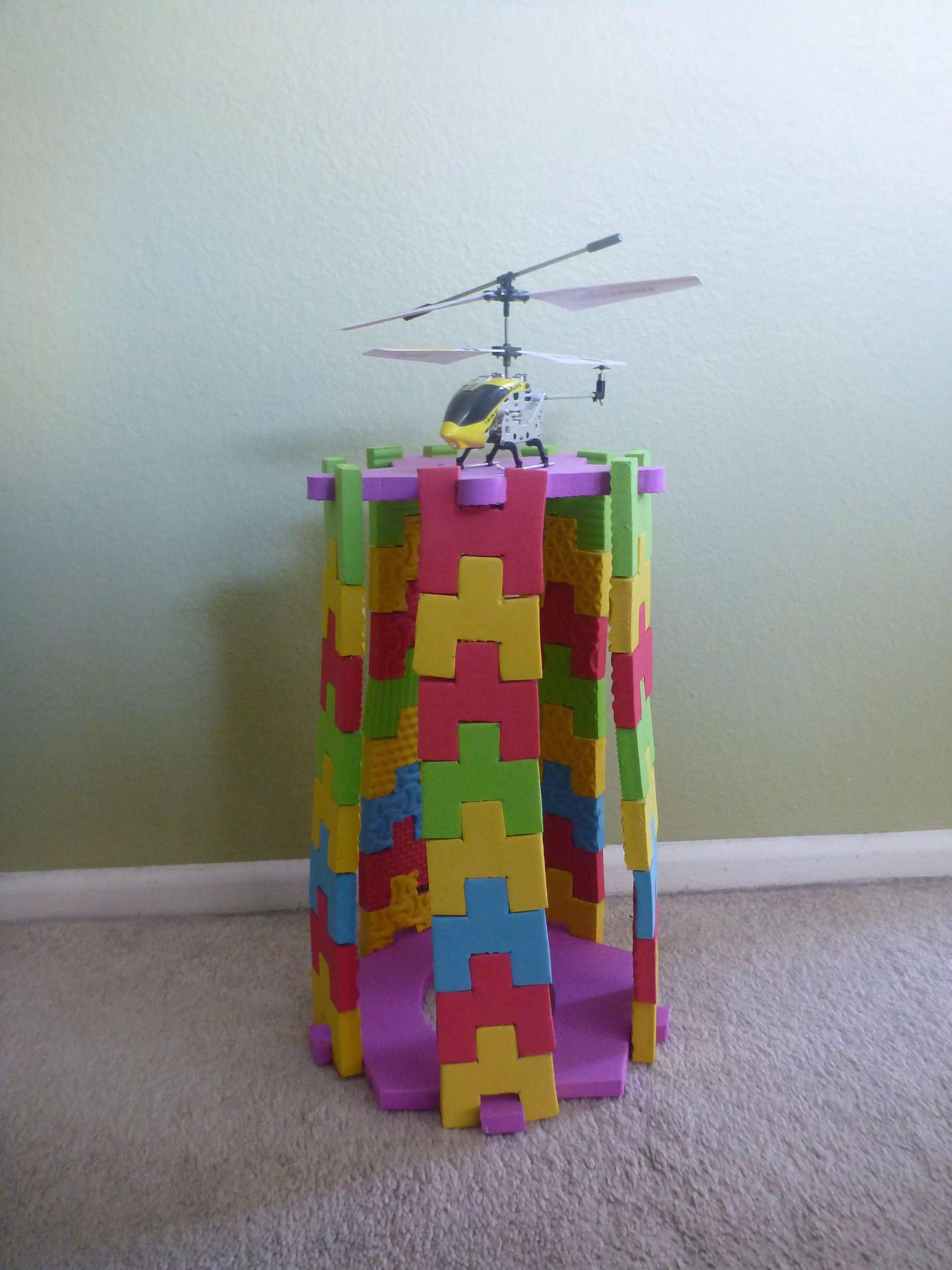 RC Hobby Micro Helicopter Heli Pad Low-poly 3D model_0