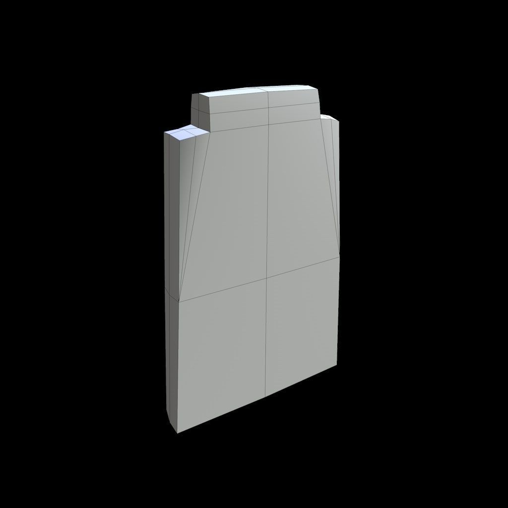 OldGravestone2 gravestone with cross Low-poly 3D model_8