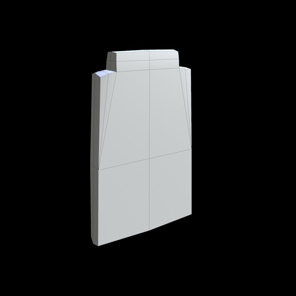 OldGravestone2 gravestone with cross Low-poly 3D model_6