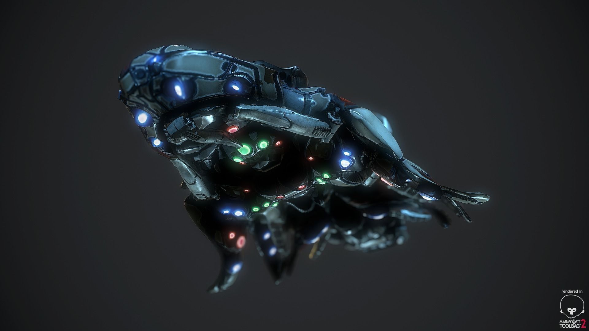 SciFi Spaceship Condor Low-poly 3D model_11