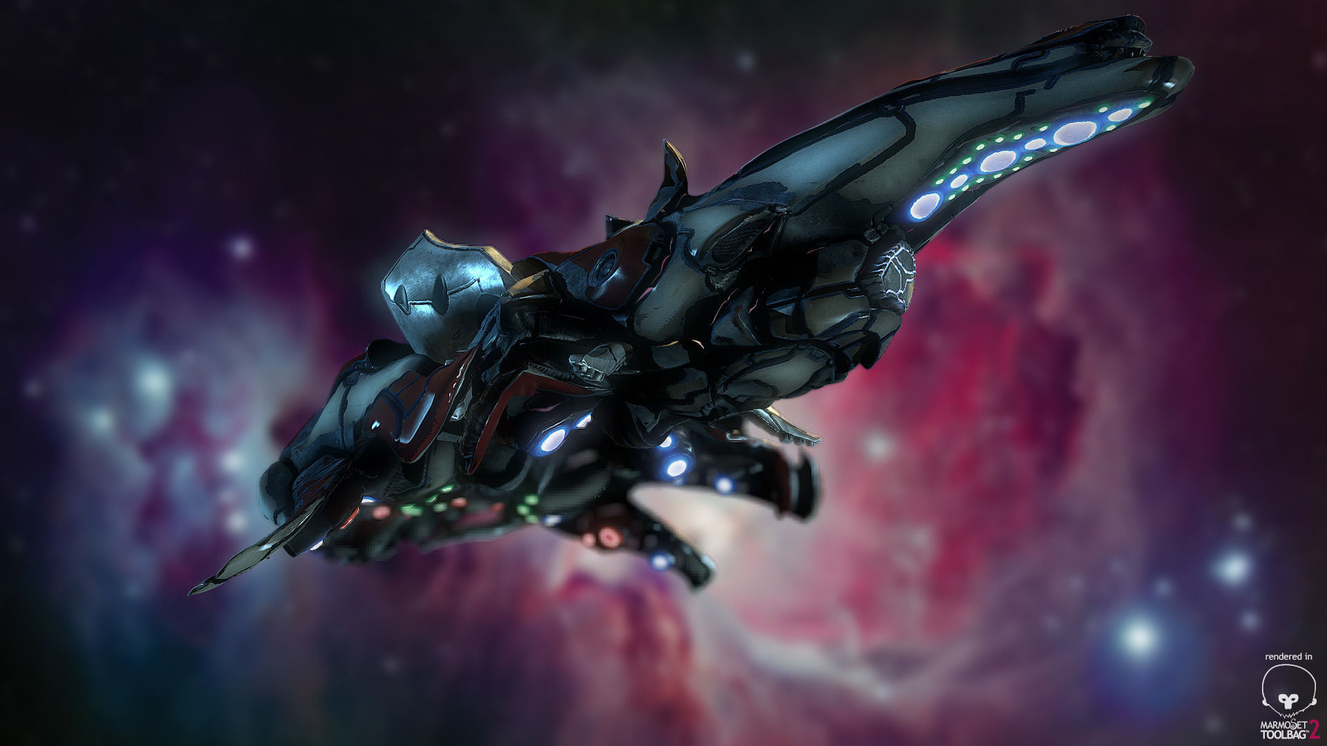 SciFi Spaceship Condor Low-poly 3D model_4