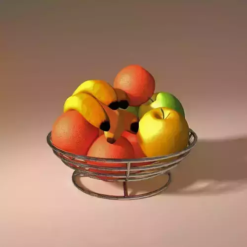 fruit basket 3D model