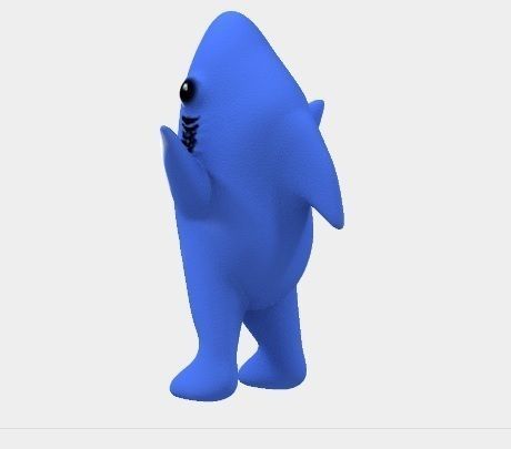 Shark Meme 3D print model_2