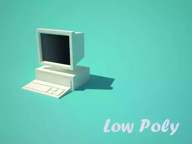Low Poly Computer Free low-poly 3D model